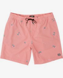 0 Sundays Pigment Laybacks 17" - Elastic Waist Board Shorts for Men Pink S1LB02BIP0 Billabong