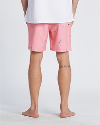 3 Sundays Pigment Laybacks 17" - Elastic Waist Board Shorts for Men Pink S1LB02BIP0 Billabong