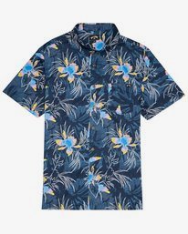 3 Sundays Floral - Short Sleeve Shirt for Men Blue S1SH05BIP0 Billabong