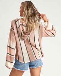 2 Baja Beach - Hooded Jumper for Women Pink S3JP01BIP0 Billabong