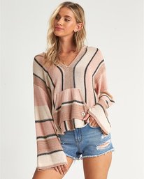 1 Baja Beach - Hooded Jumper for Women Pink S3JP01BIP0 Billabong