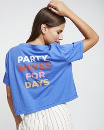 2 Party Waves - Grafik-T-Shirt für Damen Blau S3SS15BIP0 Billabong