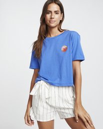 1 Party Waves - Grafik-T-Shirt für Damen Blau S3SS15BIP0 Billabong