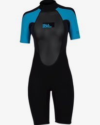 0 Launch Short Sleeves Springsuit Flatlock Bleu S42G03BIP5 Billabong