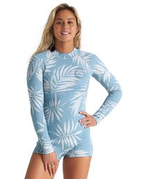 0 2mm Spring Fever - Traje de surf corto de manga larga para Mujer Azul S42G59BIP0 Billabong