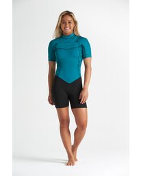 0 2/2mm Synergy FL - leichter Neoprenanzug mit Chest-Zip und kurzen Ärmeln für Damen  S42G63BIP0 Billabong