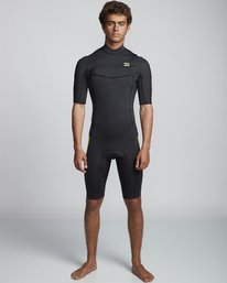 0 2/2mm Absolute FL - leichter Neoprenanzug mit Chest-Zip und kurzen Ärmeln für Herren Grün S42M70BIP0 Billabong