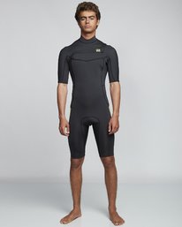1 2/2mm Absolute FL - leichter Neoprenanzug mit Chest-Zip und kurzen Ärmeln für Herren Grün S42M70BIP0 Billabong