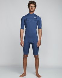 1 2/2mm Absolute FL - Short Sleeve Chest Zip Springsuit for Men Blue S42M70BIP0 Billabong