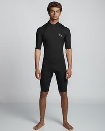1 2/2mm Absolute FL - leichter Neoprenanzug mit Back-Zip und kurzen Ärmeln für Herren Schwarz S42M71BIP0 Billabong