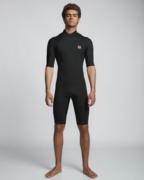 2 2/2mm Absolute FL - leichter Neoprenanzug mit Back-Zip und kurzen Ärmeln für Herren Schwarz S42M71BIP0 Billabong