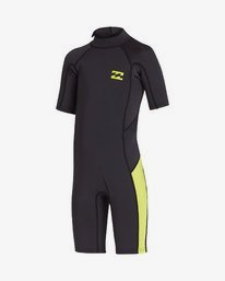 1 2/2mm Absolute FL - leichter Neoprenanzug mit Back-Zip und kurzen Ärmeln für Kleinkinder Grün S42T60BIP0 Billabong