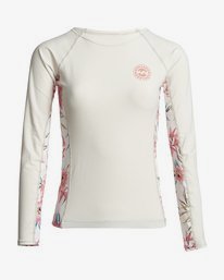 0 Flower Yoke - Long Sleeve UPF 50 Rash Vest for Women Marron S4GY08BIP0 Billabong