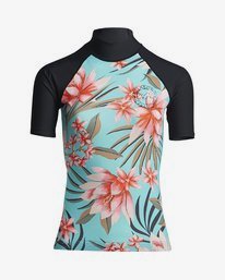 2 Surf Capsule - Short Sleeve UPF 50 Rash Vest for Women Green S4GY11BIP0 Billabong