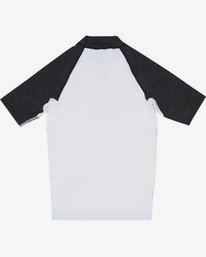 1 Team Wave - Short Sleeve UPF 50 Rash Vest for Boys White S4KY11BIP0 Billabong