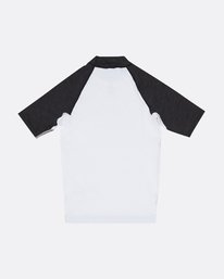 3 Team Wave - Short Sleeve UPF 50 Rash Vest for Boys White S4KY11BIP0 Billabong