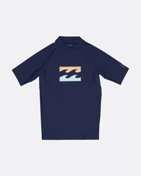 2 Team Wave - kurz&auml;rmeliges Lycra mit UPF 50 f&uuml;r Jungen Blau S4KY11BIP0 Billabong