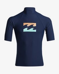 0 Team Wave - Short Sleeve UPF 50 Rash Vest for Men Blue S4MY07BIP0 Billabong