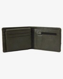 1 Dimension - Faux Leather Wallet for Men Brown S5WM07BIP0 Billabong