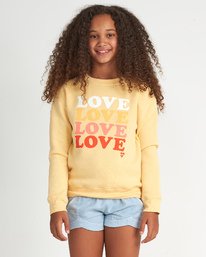 1 So Much Love Cr - Graphic Sweatshirt for Teen Girls Pink S8CR01BIP0 Billabong