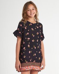 0 Over Again - Robe mini à motif floral pour Fille Noir S8DR01BIP0 Billabong