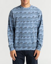 0 Wave Wash Halfrack - Sudadera para Hombre Azul U1FL08BIF0 Billabong