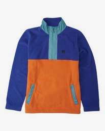 4 Adventure Division Collection Boundary Mock Lite - Mock Neck Fleece for Men Blue U1FL29BIF0 Billabong