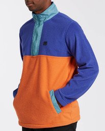 3 Adventure Division Collection Boundary Mock Lite - Mock Neck Fleece for Men Blue U1FL29BIF0 Billabong
