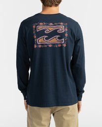3 Crayon Wave - T-shirt manches longues pour Homme Bleu U1LS26BIF0 Billabong