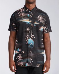 3 Sundays Floral - Short Sleeve Shirt for Men Black U1SH05BIF0 Billabong