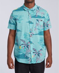 0 Sundays Floral - Camisa de manga curta para Homem Verde U1SH05BIF0 Billabong