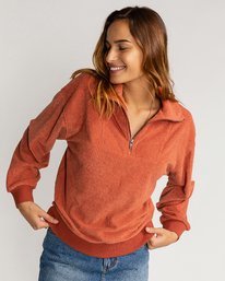 1 Sweet Dreams - Fleece mit 1/2 Zipper für Frauen Rot U3FL13BIF0 Billabong