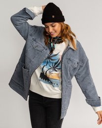 1 Lovely - Veste en velours côtelé pour Femme Bleu U3JK18BIF0 Billabong