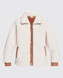 3 Great Escape - Veste en shearling pour Femme Blanc U3JK23BIF0 Billabong