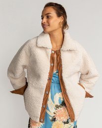 1 Great Escape - Veste en shearling pour Femme Blanc U3JK23BIF0 Billabong