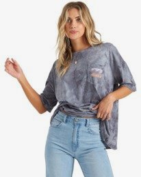 1 Rough Waves - T-shirt tie-dye pour Femme Bleu U3KT01BIF0 Billabong