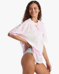 3 Rough Waves - T-shirt tie-dye pour Femme Multi U3KT01BIF0 Billabong