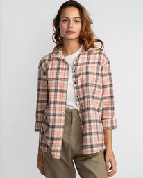 1 Easy Movin 2  - Camisa de Manga Larga para Mujer Rojo U3TP16BIF0 Billabong