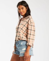 7 Easy Movin 2&nbsp; - Lang&auml;rmliges Hemd f&uuml;r Frauen Rot U3TP16BIF0 Billabong