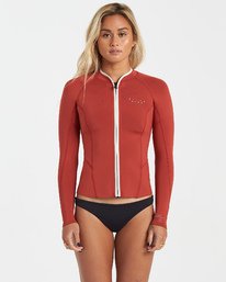 2 Surf Capsule Peeky - Neopren-Jacke 1 mm f&uuml;r Frauen Rot U42G35BIF0 Billabong
