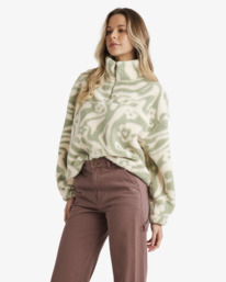 3 Golden Groove - Sweatshirt Pulôver com meio fecho para Mulher Multi UBJFT00271 Billabong