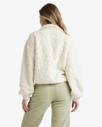 2 Fireside Cozy - Sweatshirt Pulôver com meio fecho para Mulher Branco UBJFT00272 Billabong