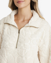 4 Fireside Cozy - Sweatshirt Pulôver com meio fecho para Mulher Branco UBJFT00272 Billabong