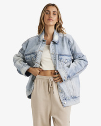 0 Ziggy - Trucker Jacket for Women Blue UBJJK00165 Billabong