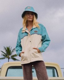 0 Since 73 Set The Wave Jacket - Corduroy Jacket for Women Blue UBJJK00174 Billabong