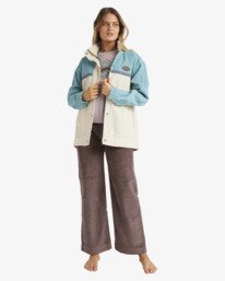2 Since 73 Set The Wave Jacket - Corduroy Jacket for Women Blue UBJJK00174 Billabong