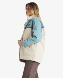 4 Since 73 Set The Wave Jacket - Corduroy Jacket for Women Blue UBJJK00174 Billabong