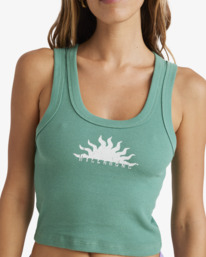 5 New Beginnings - Kürzeres Tanktop für Frauen Grün UBJKT00278 Billabong