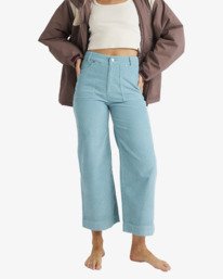 1 Sea Tone - Wide Leg Trousers for Women Blue UBJNP00191 Billabong