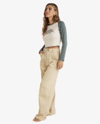 6 Since 73 Tones Collet - Pantalon cargo pour Femme Beige UBJNP00210 Billabong